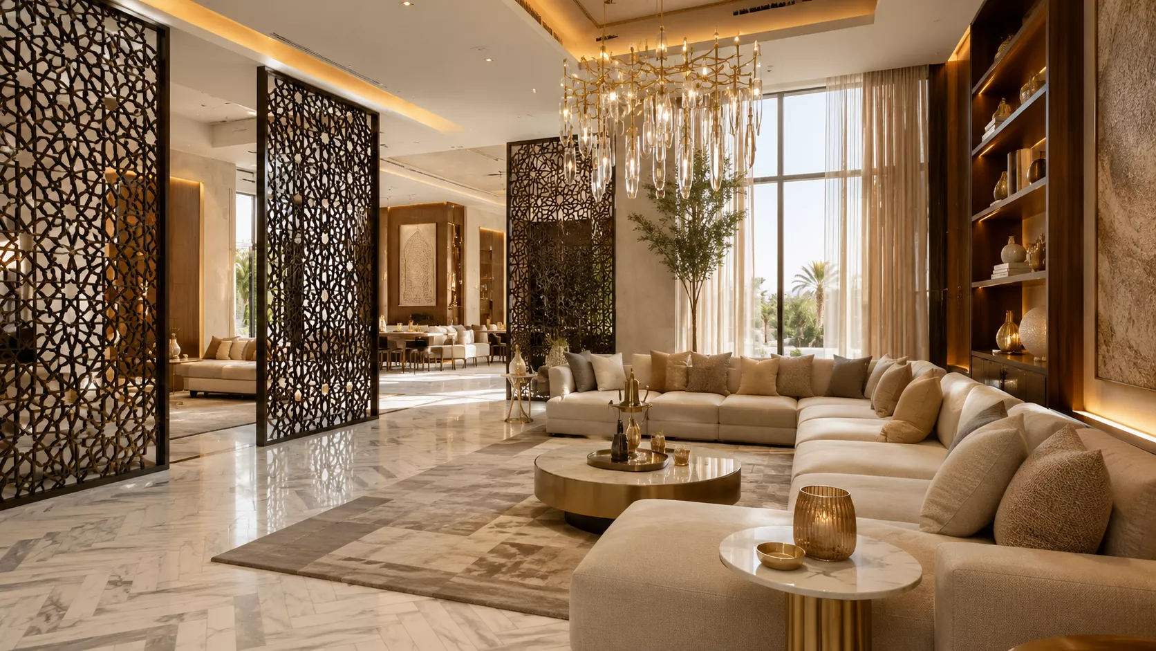 Luxury villa designs with Saudi privacy and a very sophisticated modern touch